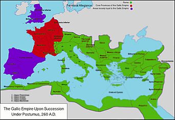 Map of the Gallic Empire, 260 AD