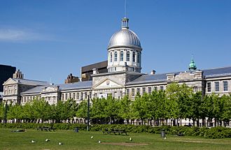 Bonsecours Market, as seen from the Old Port of Montreal
