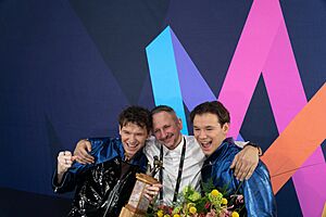 Marcus och Martinus - Vinnarbild - Melodifestivalen 2024, Solna-6