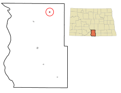 Location of Braddock, North Dakota