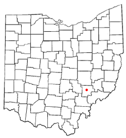 Location of McConnelsville, Ohio