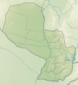 Location of Ypacaraí Lake in Paraguay.