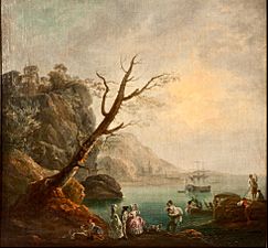 Paret y Alcázar, Luis - Seascape with figures - Google Art Project