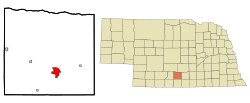 Location of Holdrege, Nebraska