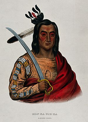 Portrait of a Sioux chief Wellcome V0047524
