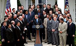 President George W. Bush Congratulates Anaheim Angels