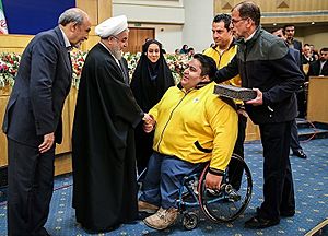 President Rouhani in the medalists magnification congress 03