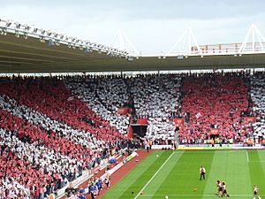 Red and White Stripes at St Mary's Stadium - geograph.org.uk - 431347