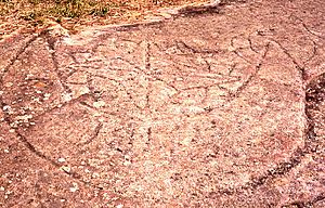 Rock carvings in Callan Park Hospital for the Insane located in the grounds of Callan Park, an area of the Sydney suburb of Rozelle in Australia - Wiki0104