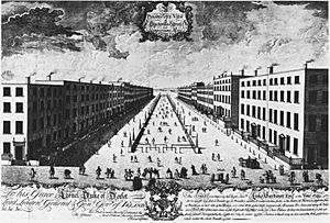 Sackville St and Gardiner's Mall in the 1750s by Oliver Grace