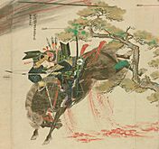 Samurai Takezaki Suenaga detail Mōko Shūrai Ekotoba