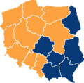 Second tour présidentielle Pologne 2020 - Candidat en tête par voïvodie