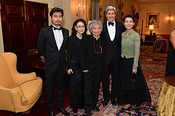 Secretary Kerry Poses for a Photo With 2015 Kennedy Center Honors Recipient Seiji Ozawa and His Family (23612670105)