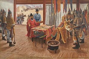 Seo Hui's diplomatic talks with the Khitan