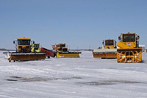 Snow removal equipment at Wichita Mid-Continent Airport