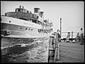 Sydney ferry SOUTH STEYNE approaches Manly Wharf Manly 25 January 1952