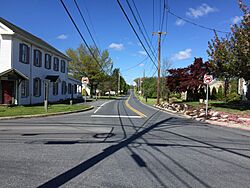 Hanoverville Road in Hanoverville in May 2020