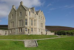 Trumland House on Rousay, designed by David Bryce who also designed Balfour Castle on Shapinsay.