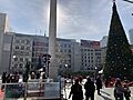 Union Square, San Francisco Christmas tree and ice rink during December 2022