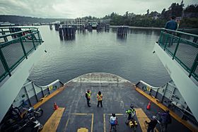 Washington State Ferries ferry landing on Bainbridge Island