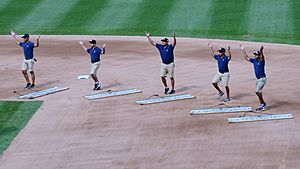 Yankee Stadium Grounds Crew Performing YMCA on 8-14-16