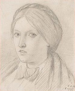 'Portrait of Emma Madox Brown' by Ford Madox Brown, 1853