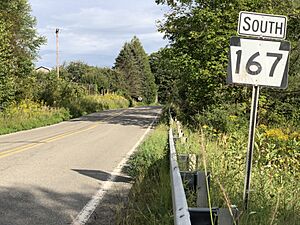 2021-09-09 16 55 12 View south along Pennsylvania State Route 167 just south of the Wilkes Barre Turnpike in Silver Lake Township, Susquehanna County, Pennsylvania