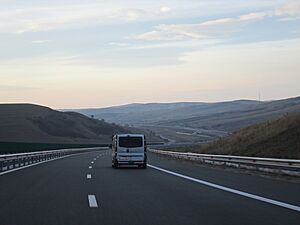 A10 motorway between Turda and Aiud, Romania