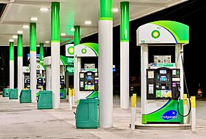 A modern BP gas station or filling station in the United States 05