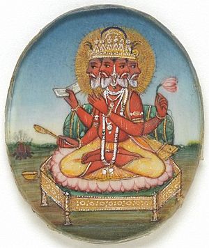 A roundel of Brahma