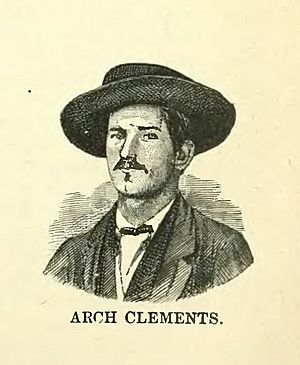 Arch Clements in Noted guerrillas, or the warfare of the border (1879)