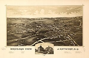 Bird's-eye view of Antwerp, N.Y. LOC 75694745