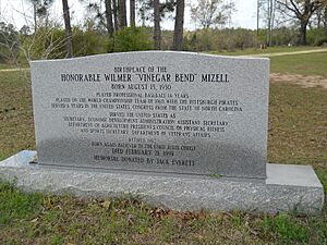 Birthplace marker and memorial of Wilmer Mizell