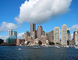 The Financial District as seen from Boston Harbor
