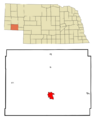 Cheyenne County Nebraska Incorporated and Unincorporated areas Sidney Highlighted