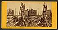 Chicago fire views - Clark Street, from Robert N. Dennis collection of stereoscopic views