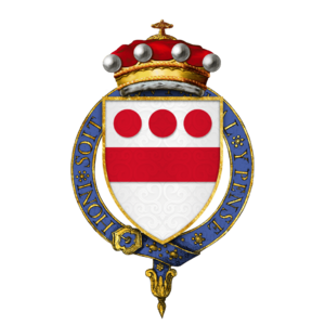 Coat of Arms of Sir Walter Devereux, 7th Baron Ferrers of Chartley, KG.png