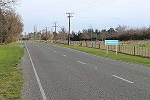 Old West Coast Road passing through Courtenay