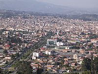Panoramic view of Cuenca, Ecuador, from Turi area