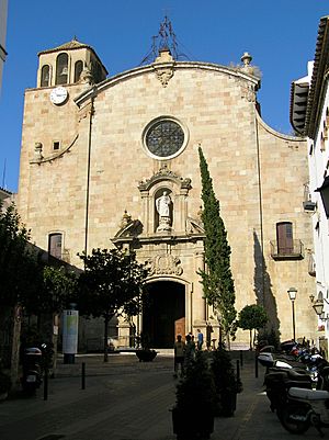 Façana barroca de l'església de Tossa (12-IX-2010)