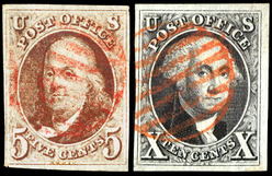 First US Postage stamps of 1847f