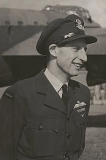 Flight Lieutentant Peter Isaacson DFC AFC DFM 1943.jpg