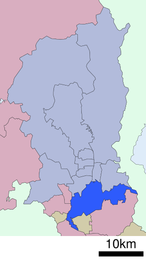 Location of Fushimi in Kyoto
