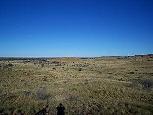 Gibson Desert and moon from Alfred & Marie Range.jpg