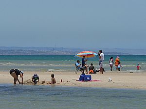 Grange Beach in summer