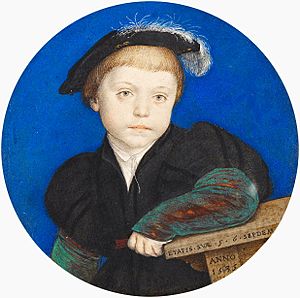 Hans Holbein the Younger - Henry Brandon, 2nd Duke of Suffolk (1535-51) - Google Art Project.jpg