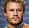 A headshot of Heath Ledger as he looks away from the camera