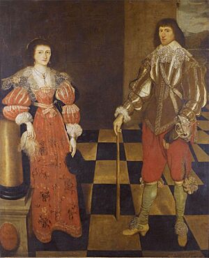 Henry Carey, 2nd earl of Monmouth (1596-1661) and his wife, circle of Gilbert Jackson.jpg