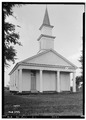 Historic American Buildings Survey Alex Bush, Photographer, April 13, 1937 SOUTH (FRONT) ELEVATION - Baptist Church, Bonner Mill Road, Pickensville, Pickens County, AL HABS ALA,54-PICK,2-1