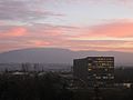 ILO building in Geneva with Sunset and Salève